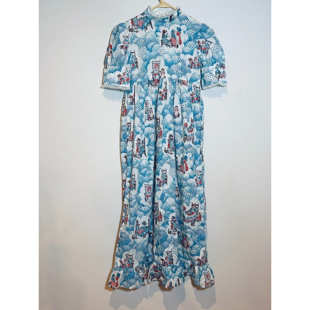 Vintage 1976 Bicentennial Prairie Dress Holly Hobby Fabric Handmade Size Medium - Picture 9 of 9